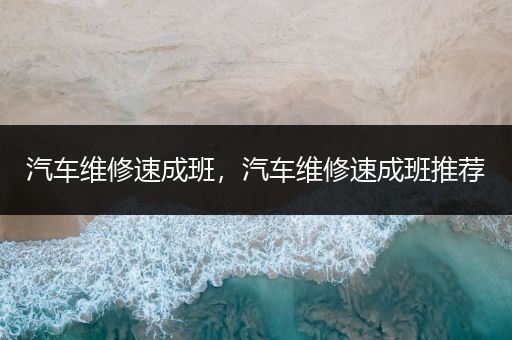 汽车维修速成班，汽车维修速成班推荐