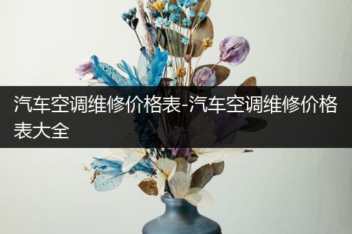 汽车空调维修价格表-汽车空调维修价格表大全