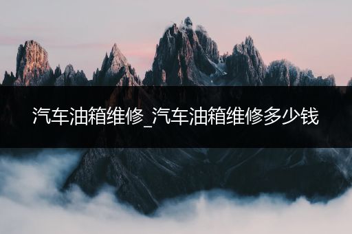 汽车油箱维修_汽车油箱维修多少钱