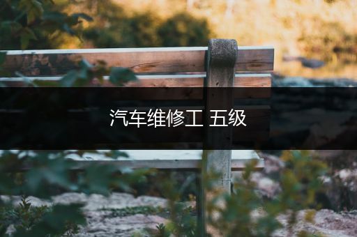 汽车维修工 五级