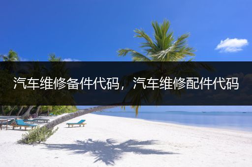 汽车维修备件代码，汽车维修配件代码