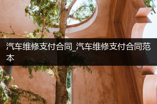 汽车维修支付合同_汽车维修支付合同范本