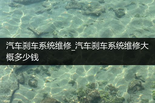 汽车刹车系统维修_汽车刹车系统维修大概多少钱